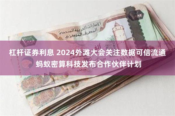 杠杆证券利息 2024外滩大会关注数据可信流通 蚂蚁密算科技发布合作伙伴计划