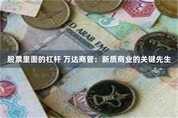 股票里面的杠杆 万达商管：新质商业的关键先生