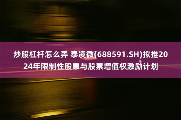 炒股杠杆怎么弄 泰凌微(688591.SH)拟推2024年限制性股票与股票增值权