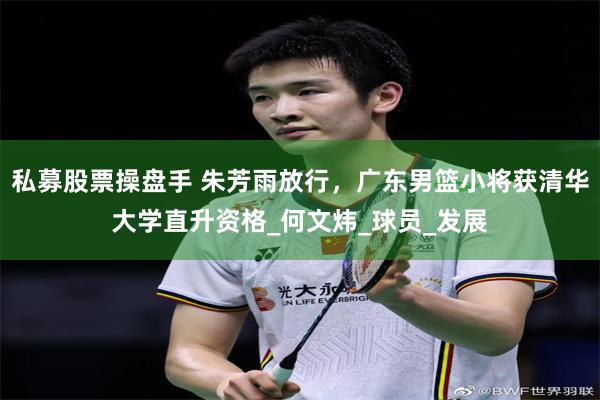 私募股票操盘手 朱芳雨放行，广东男篮小将获清华大学直升资格_何文炜_球员_发展