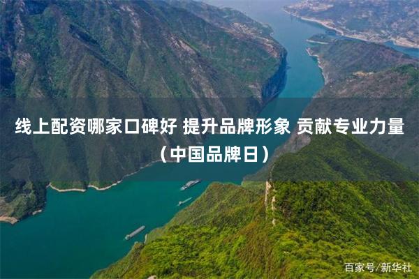 线上配资哪家口碑好 提升品牌形象 贡献专业力量（中国品牌日）