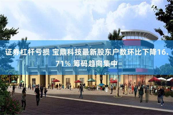 证券杠杆亏损 宝鼎科技最新股东户数环比下降16.71% 筹码趋向集中